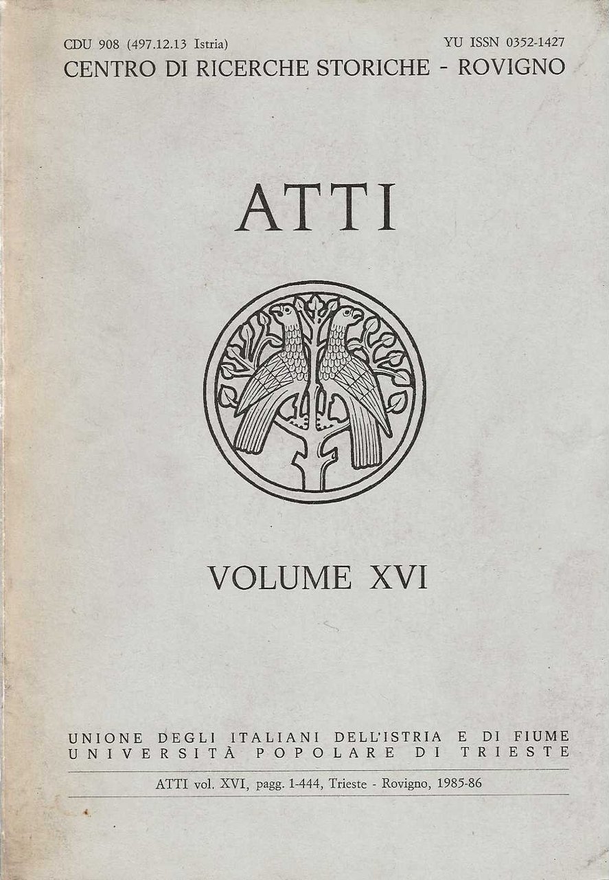 Atti . Volume XVI