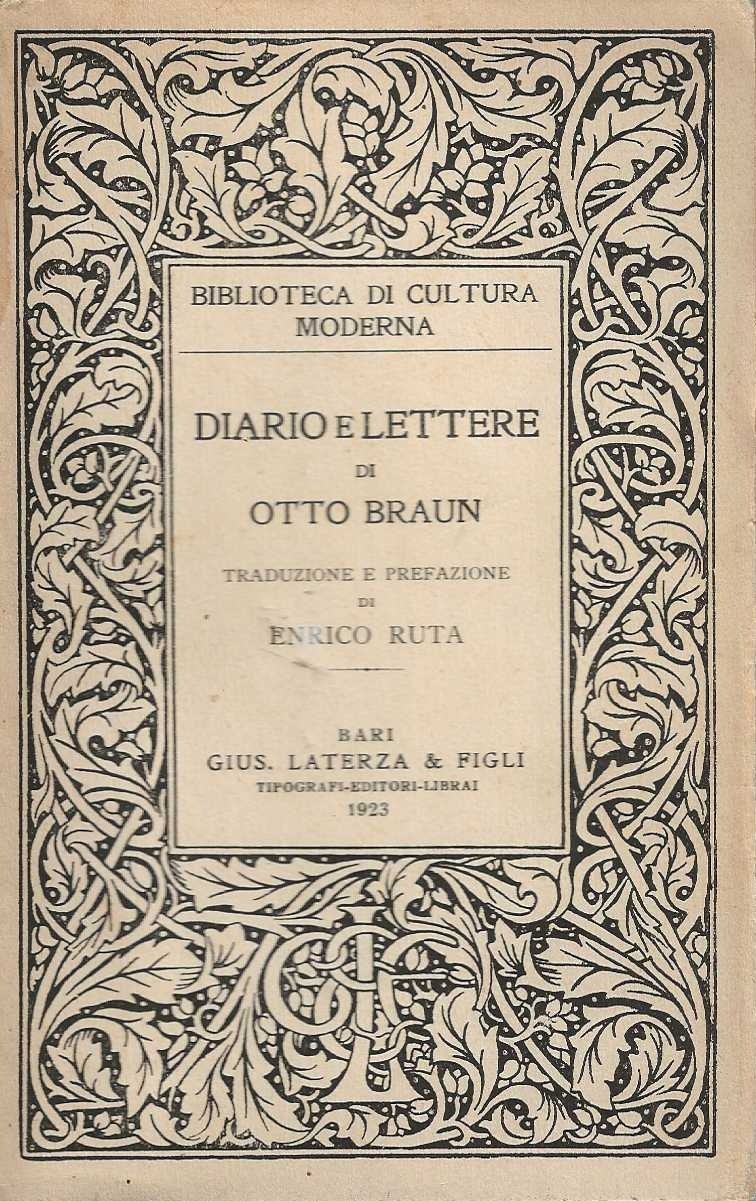 Diario e lettere di Otto Braun