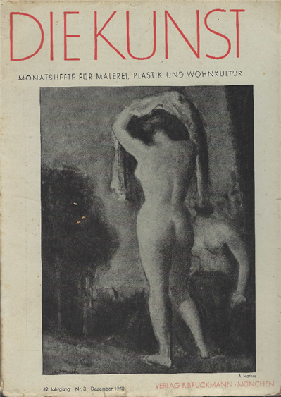 Die Kunst. 42.Jahrgang Nr.3 Dezember 1940