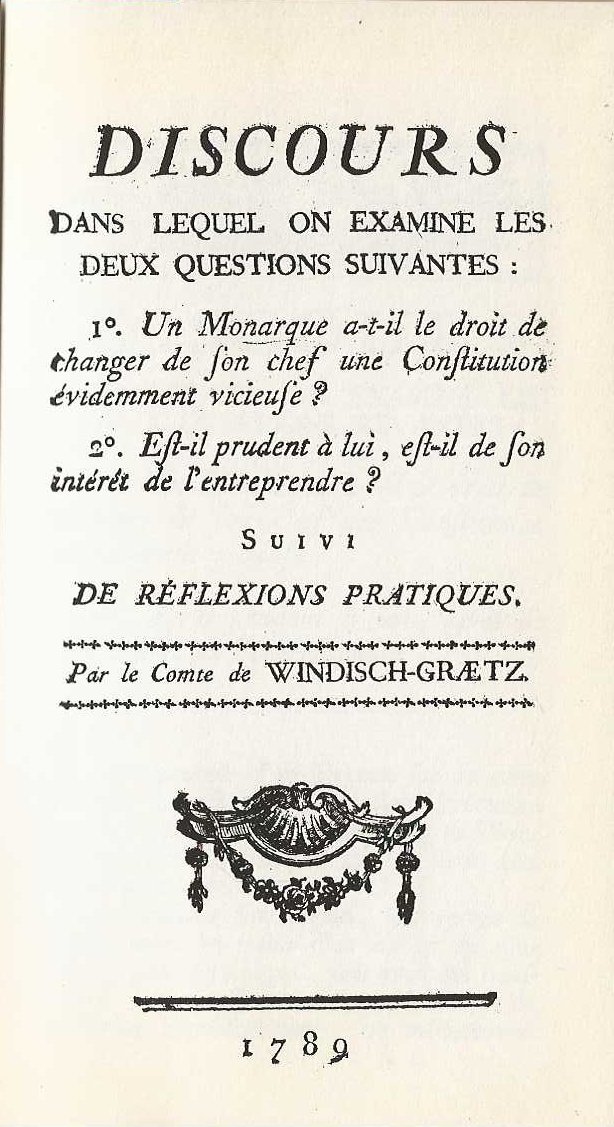 Discours dans lequel on examine les deux questions suivantes : …