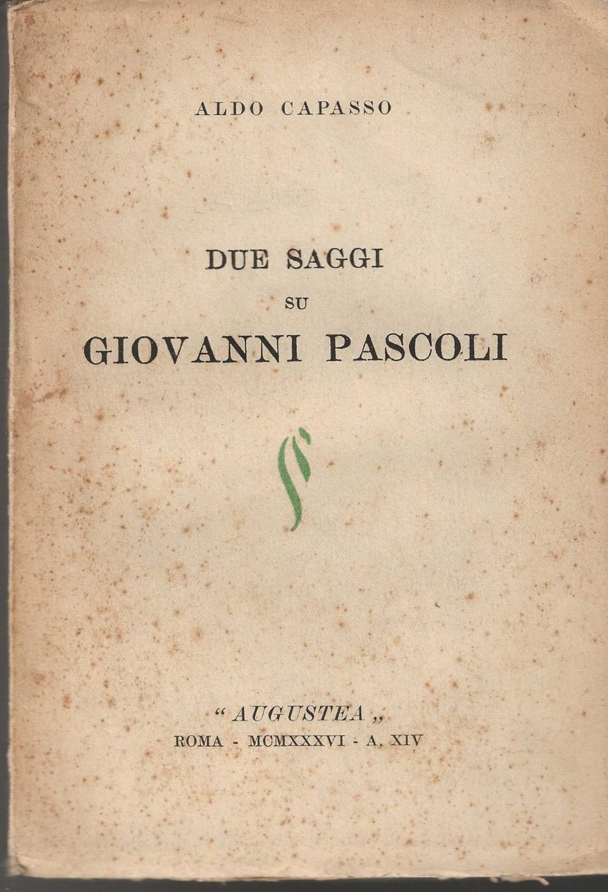 Due Saggi su Giovanni Pascoli | Immagine principale