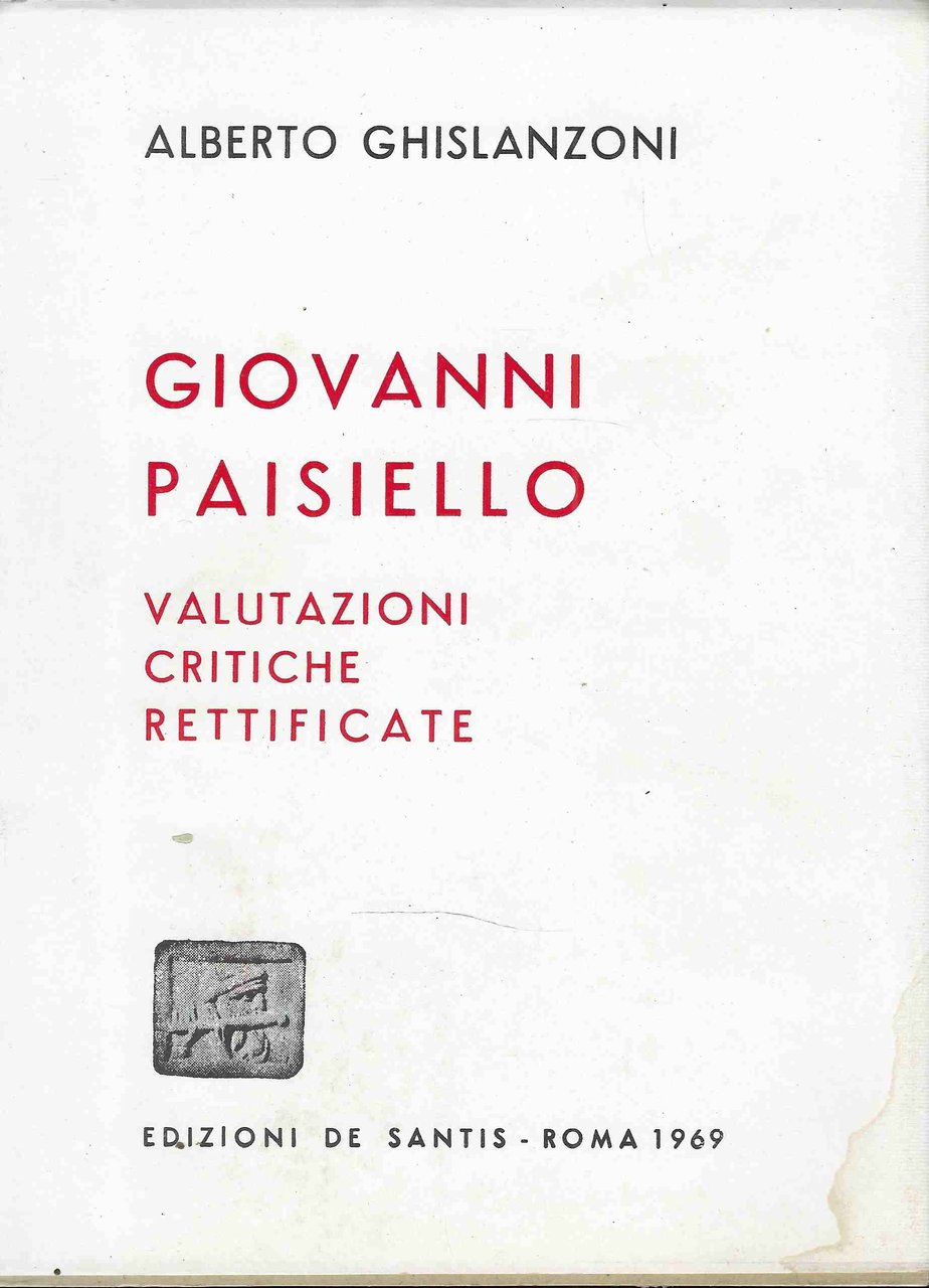 Giovanni Paisiello. valutazioni critiche rettificate | Immagine principale