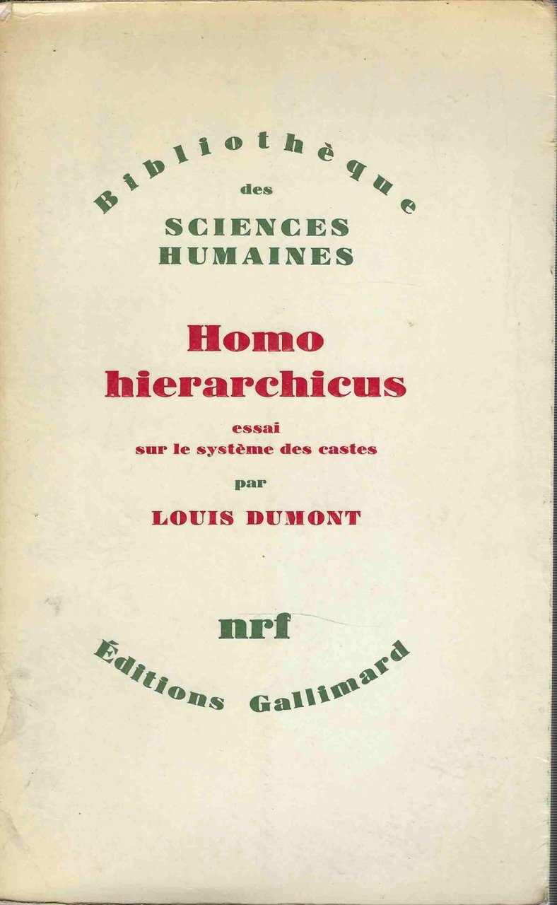 Homo Hierarchicus. essai sur le systeme des castes | Immagine principale