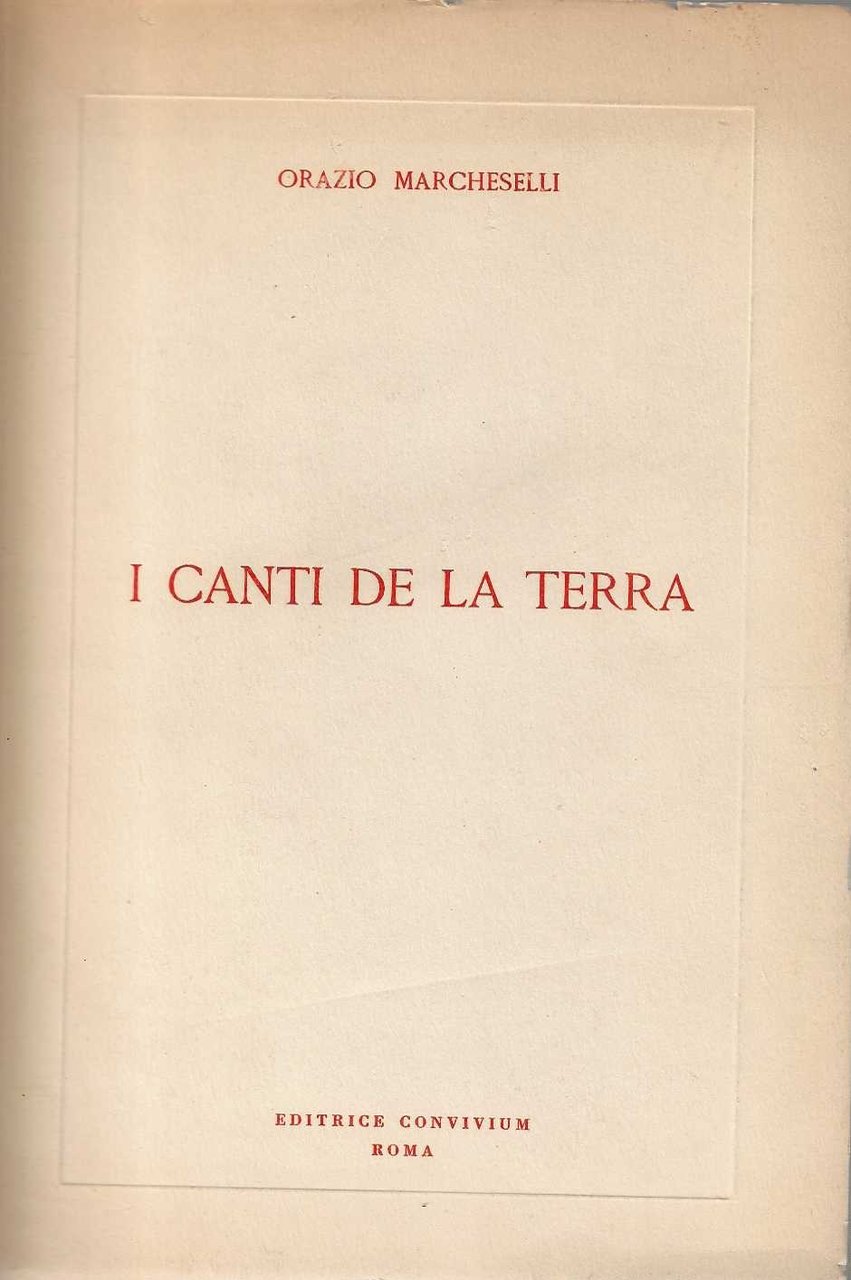 I canti de la terra | Immagine principale