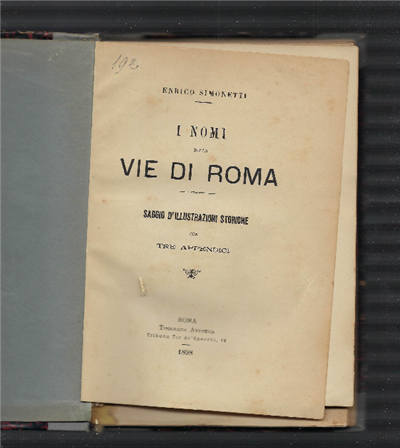 I Nomi Delle Vie Di Roma
