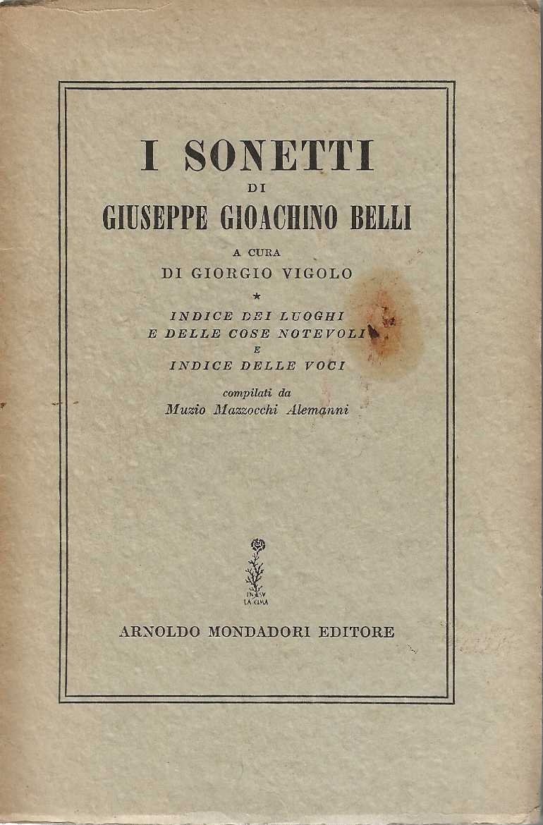 I Sonetti di Giuseppe Gioacchino Belli - indice dei luoghi … | Immagine principale