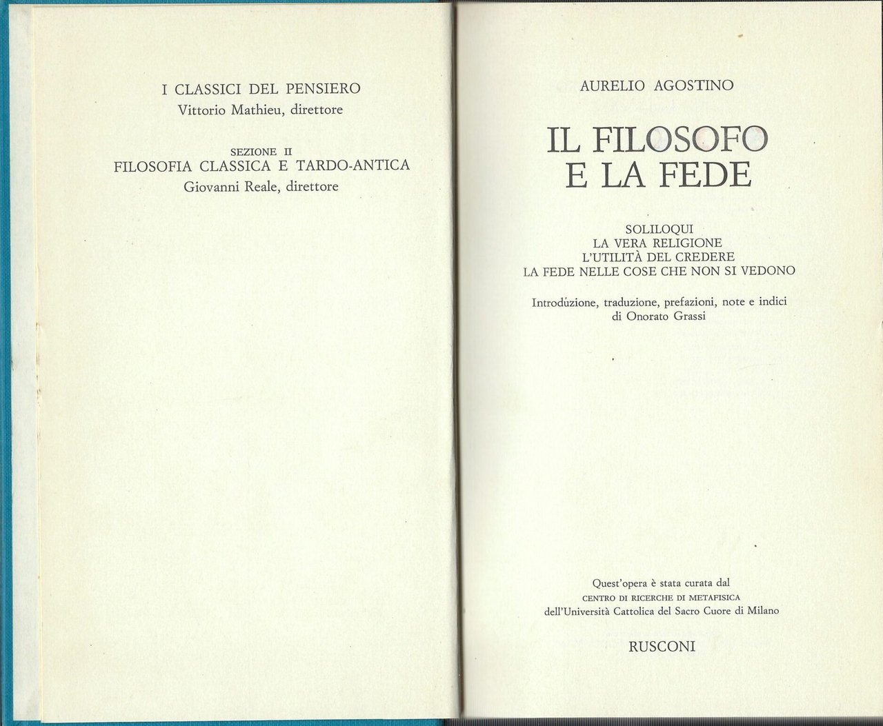 Il Filosofo E La Fede