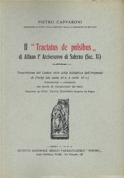 Il "Tractatus De Pulsibus" Di Alfano L'arciverscovo Di Salerno (Sec. …