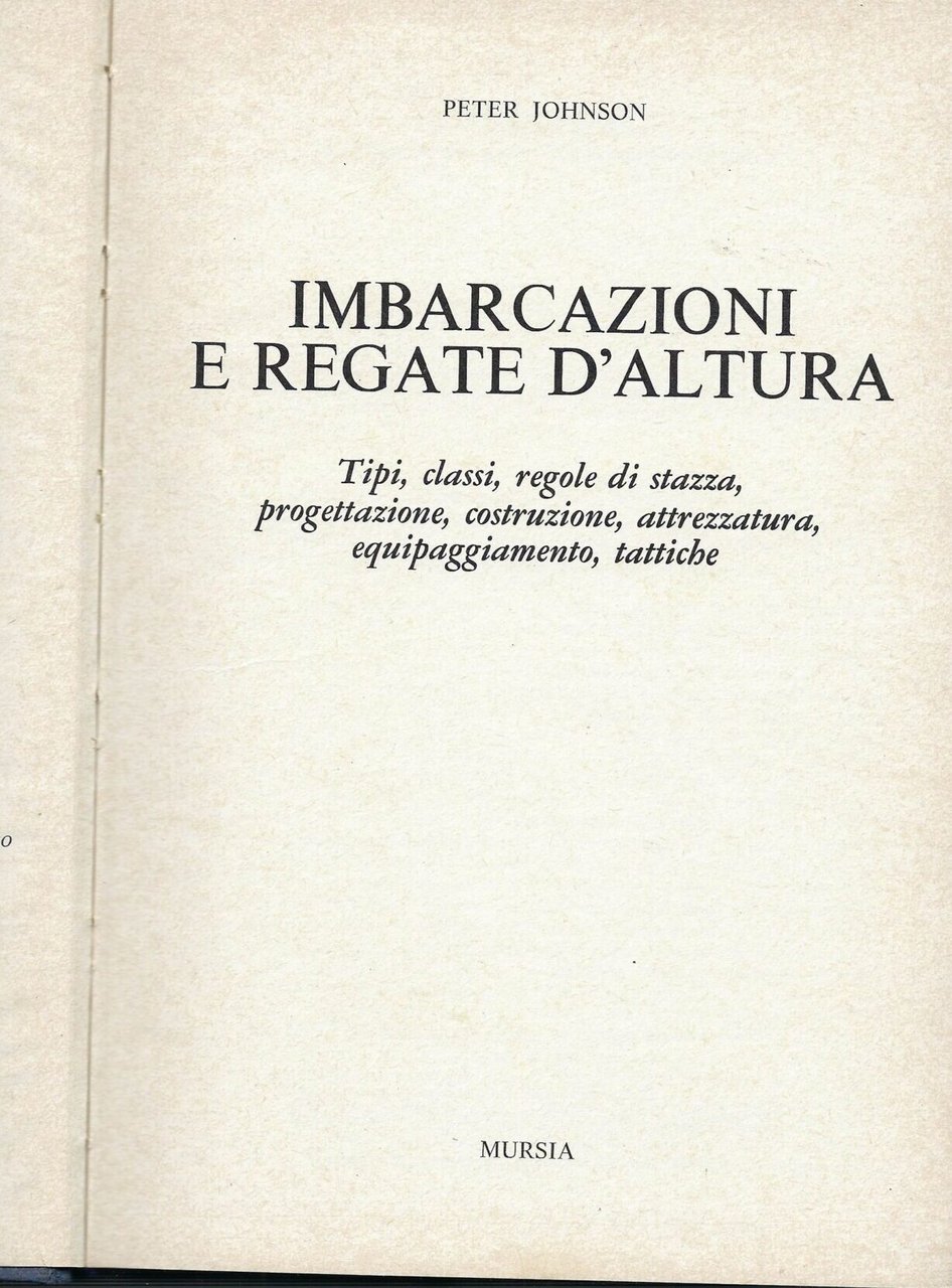 Imbarcazionii E Regate D'altura