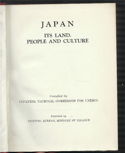 Japan Its Land, People And Culture