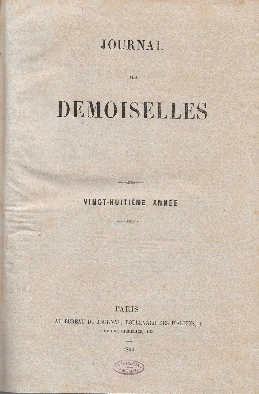Journal des demoiselles 1860-1861