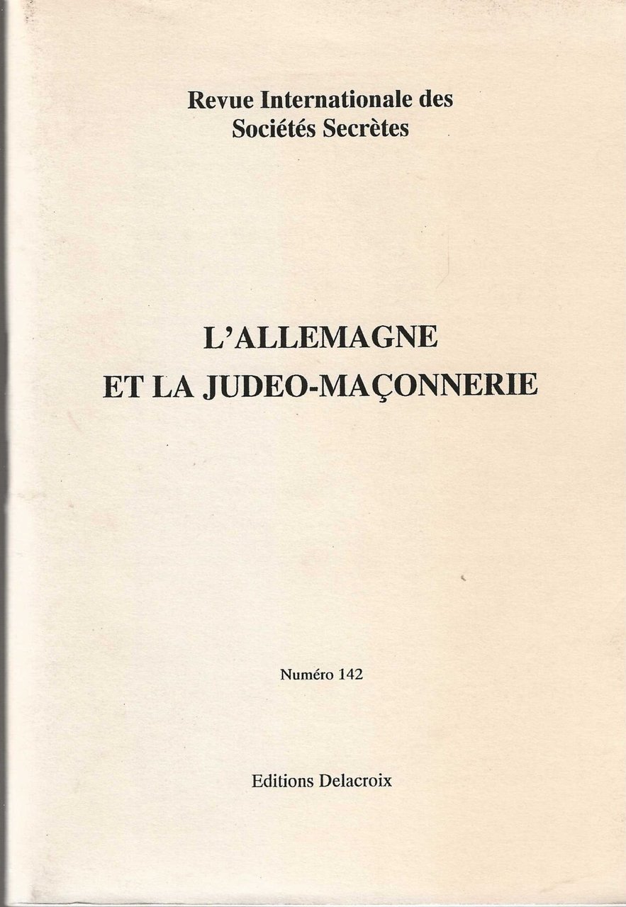 L' Allemagne et la judeo-maçonnerie