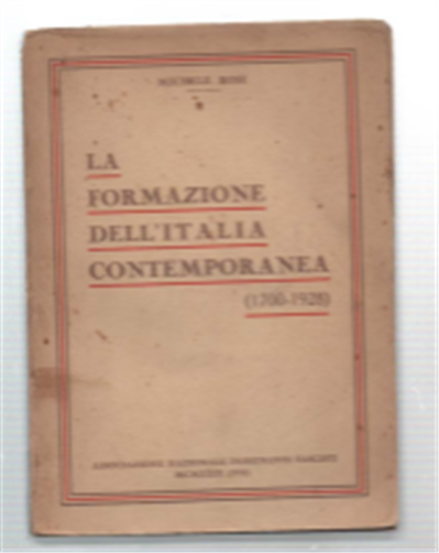 La Formazione Dell'italia Contemporanea (1700-1928)