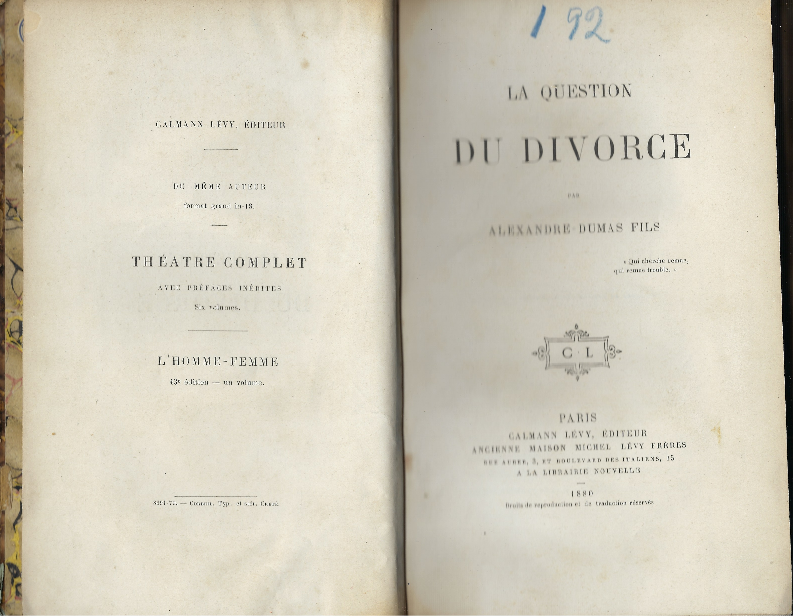 La Question Du Divorce