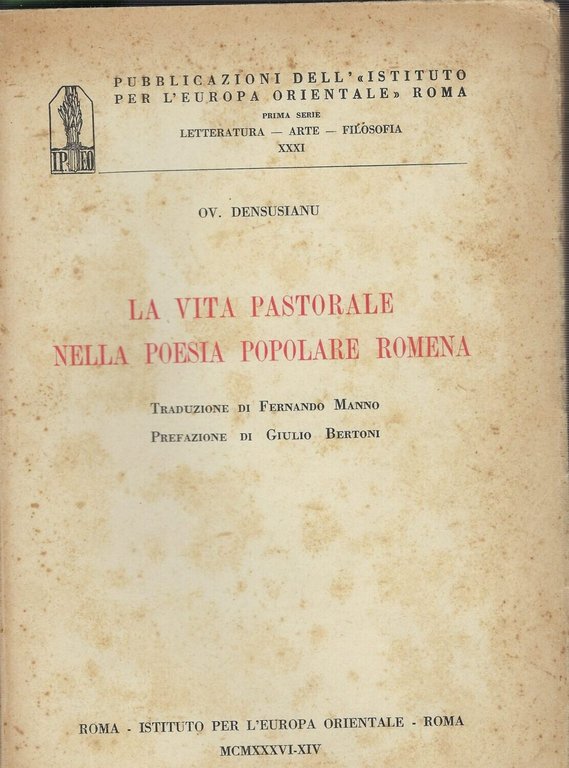 La Vita Pastorale Nella Poesia Popolare Romena