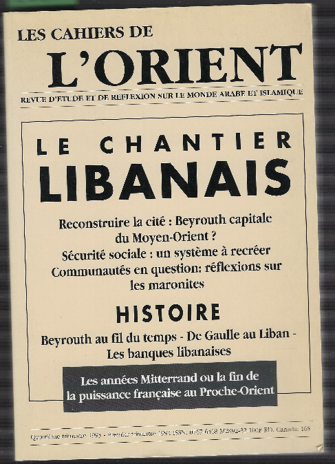 Les Cahiers De L'orient