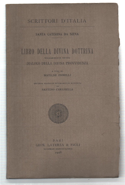 Libro Della Divina Dottrina Volgarmente Detto Dialogo Della Divina Provvidenza
