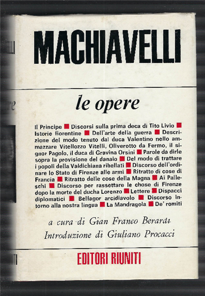 Machiavelli Le Opere