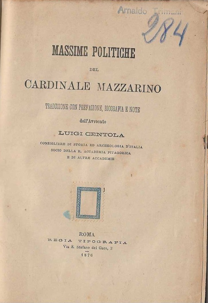 Massime politiche del cardinale Mazzarino