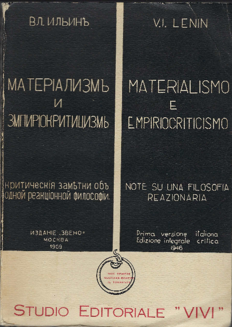 Materialismo E Empiriocriticismo Note Su Una Filosofia Reazionaria