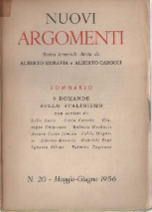 Nuovi Argomenti N° 20