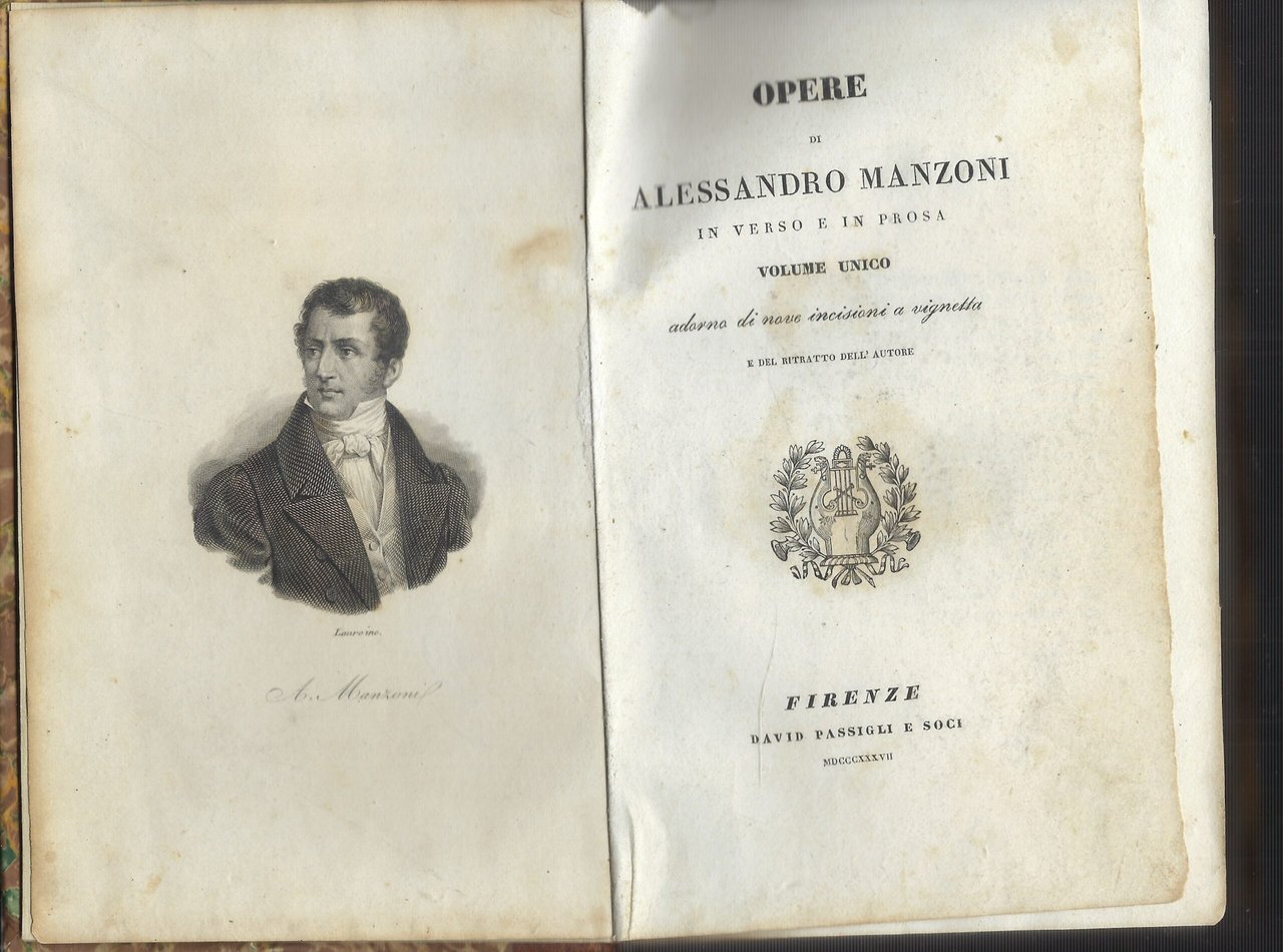 Opere Di Alessandro Manzoni In Verso E In Prosa - …