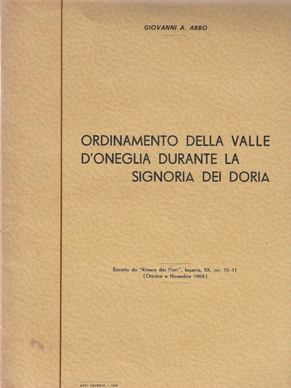 Ordinamento della valle d'Oneglia durante la signoria dei Doria