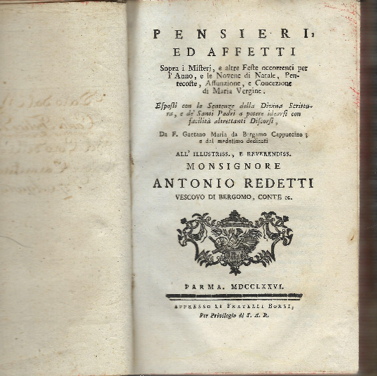 Pensieri Ed Affetti Sopra I Misteri E Altre Feste Occorrenti …