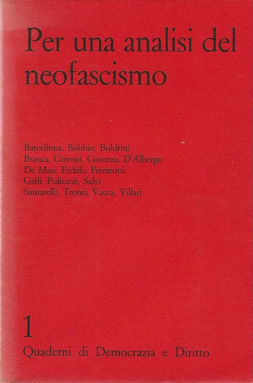 Per una analisi del neofascismo
