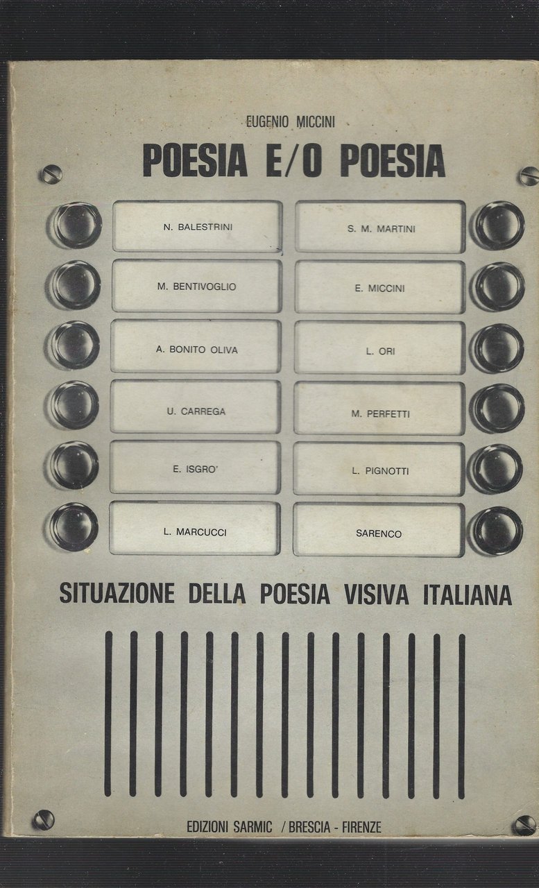 Poesia E /O Poesia Situazione Della Poesia Visiva Italiana