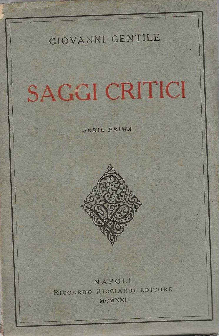 Saggi critici - serie prima