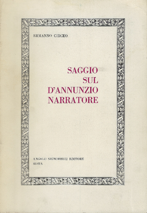 Saggio Sul D'annunzio Narratore