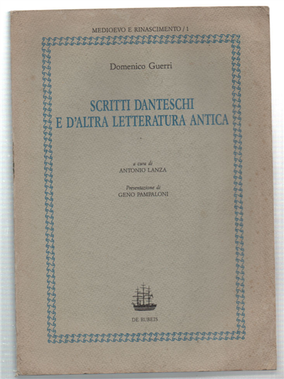 Scritti Danteschi E D'altra Letteratura Antica