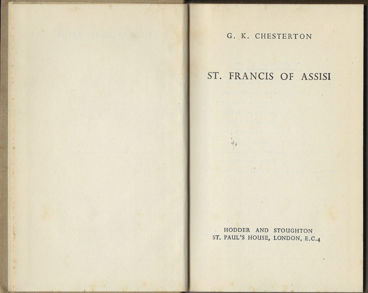 St. Francis Of Assisi