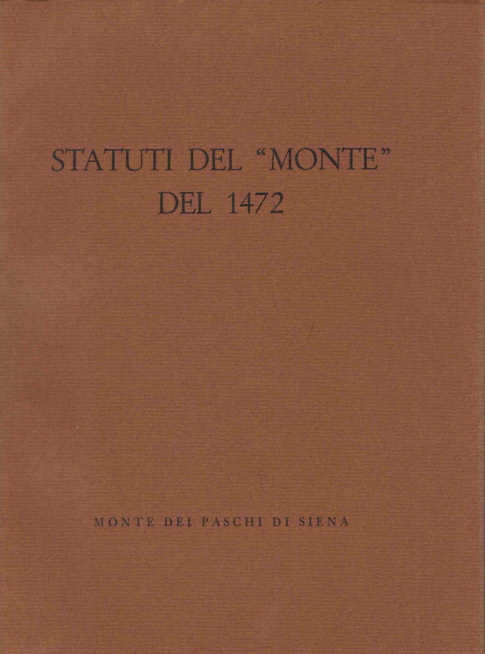 Statuti del "monte" del 1472 | Immagine principale