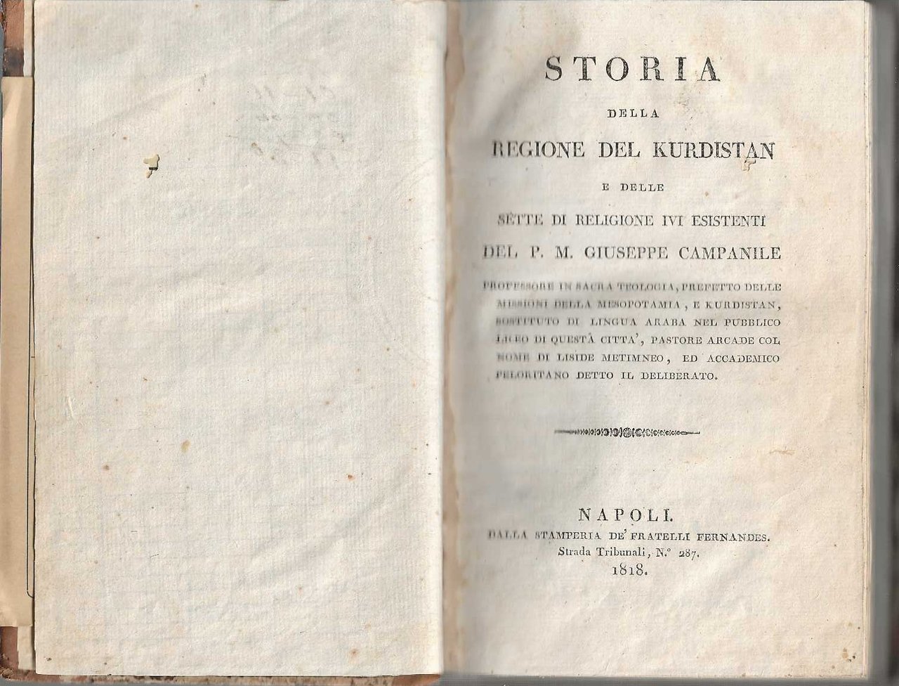 Storia della regione del Kurdistan e delle sette di religione …