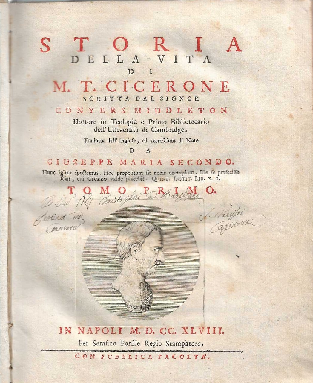 Storia della vita di m.t. cicerone