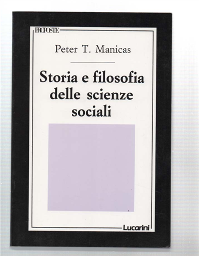 Storia E Filosofia Delle Scienze Sociali