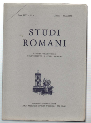 Studi Romani. Rivista Trimestrale Dell'istituto Di Studi Romani. Anno Xxvi …