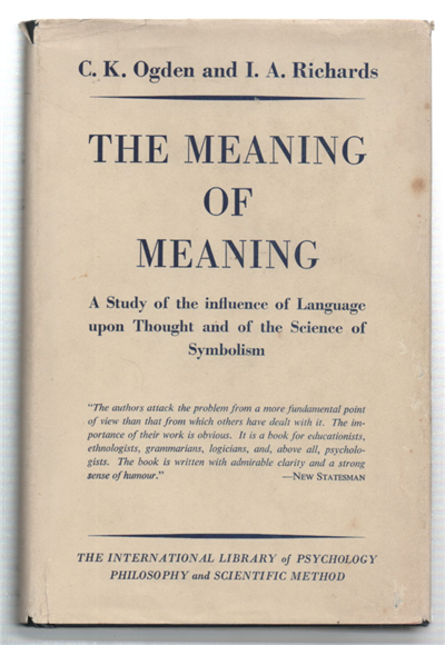 The Meaning Of Meaning. A Study Of The Influence Of …