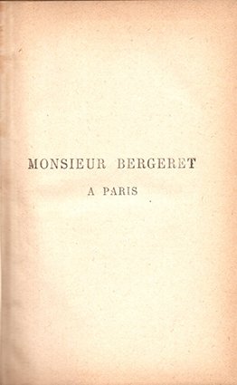 Monsieur Bergeret a Paris