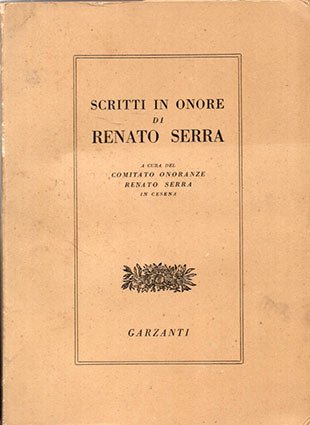 Scritti in onore di Renato Serra