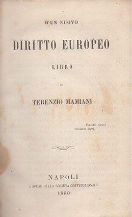 D'un nuovo diritto europeo