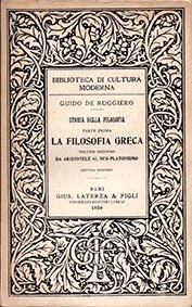 Storia della filosofia, Parte prima - La filosfia greca da …