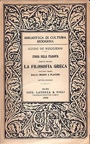 Storia della filosofia, Parte prima - La filosfia greca dalle …