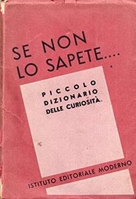 Se non lo sapete…