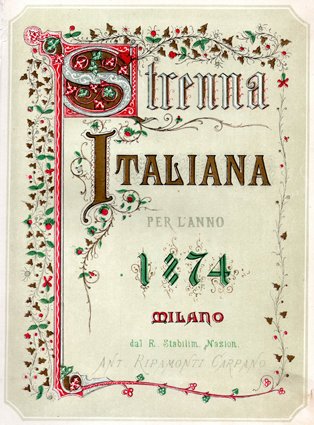 Strenne Italiana per l'anno 1874