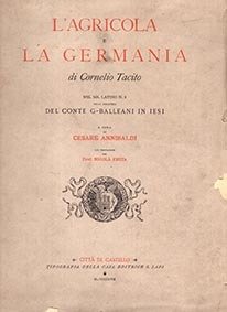 L'Agricola e la Germania di Cornelio tacito