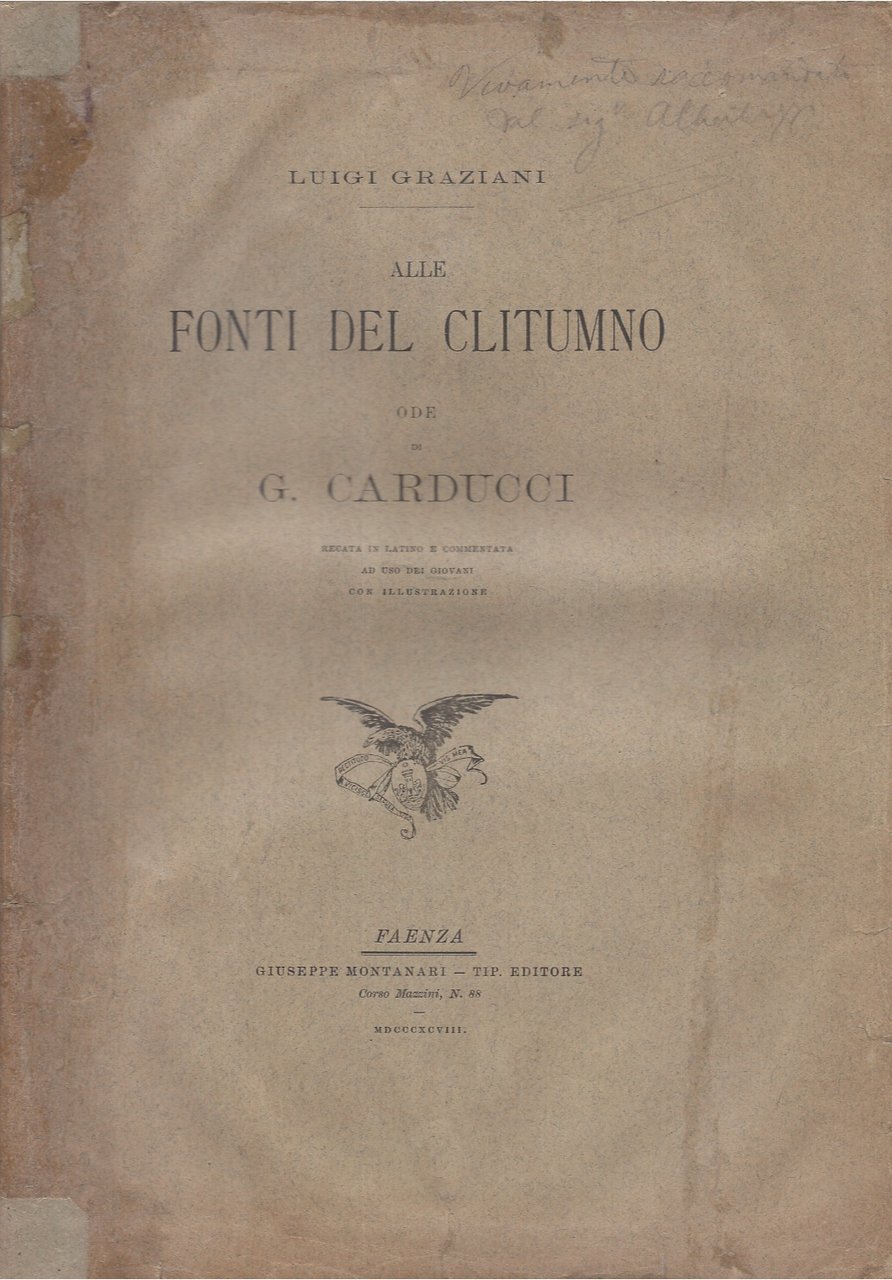 Alle fonti del Clitumno ode di G. Carducci