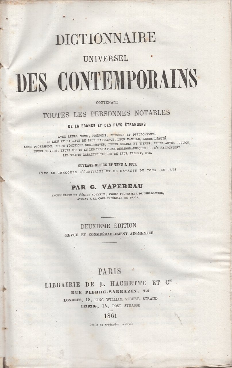 Dictionnaire universel des contemporains